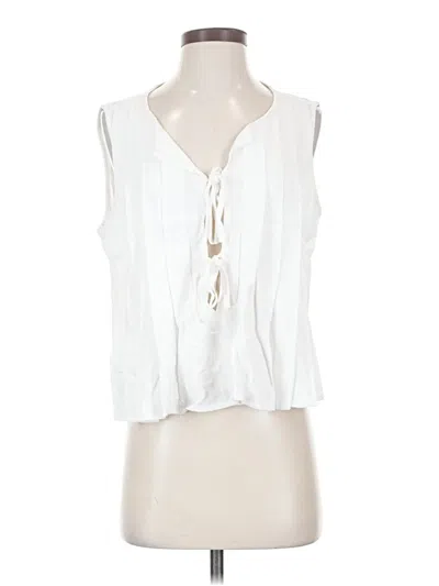 Pre-owned Shein Sleeveless Blouse In White