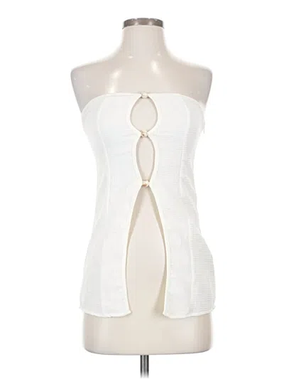 Pre-owned Shein Sleeveless Blouse In White