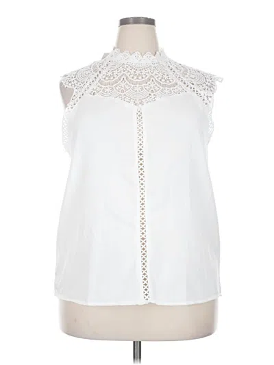 Pre-owned Shein Sleeveless Blouse In White