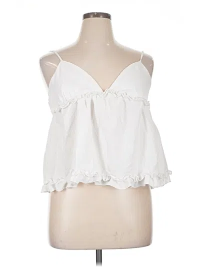 Pre-owned Shein Sleeveless Blouse In White