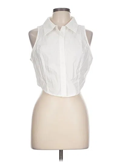 Pre-owned Shein Sleeveless Blouse In White