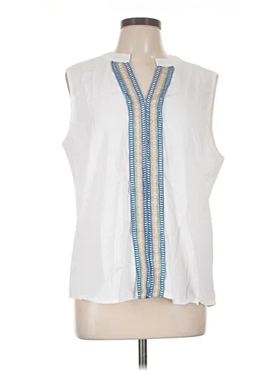 Pre-owned Shein Sleeveless Blouse In White
