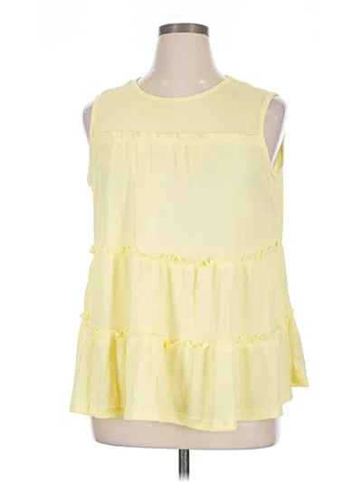 Pre-owned Shein Sleeveless Blouse In Yellow