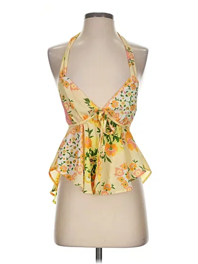 Pre-owned Shein Sleeveless Blouse In Yellow