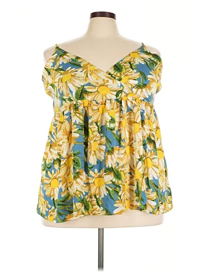Pre-owned Shein Sleeveless Blouse In Yellow