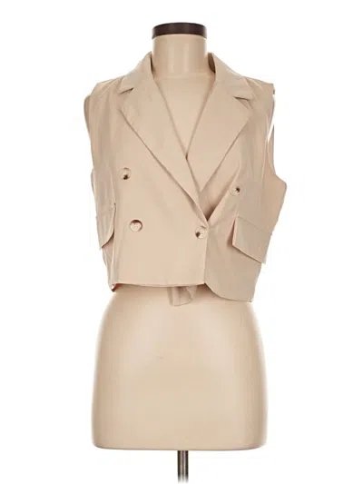 Pre-owned Shein Sleeveless Button Down Shirt In Brown