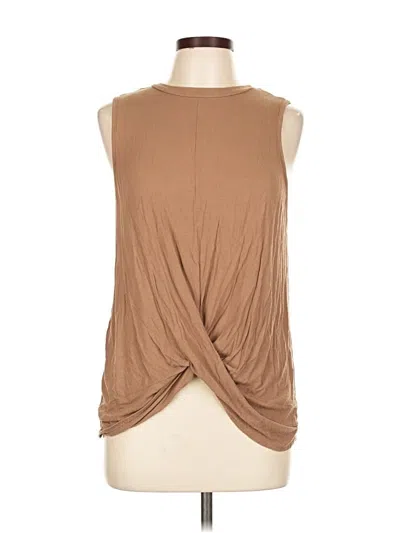 Pre-owned Shein Sleeveless T-shirt In Brown