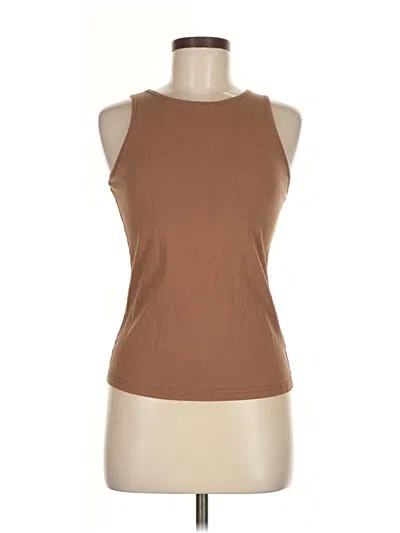 Pre-owned Shein Sleeveless T-shirt In Brown