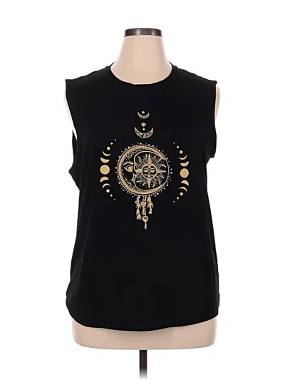 Pre-owned Shein Sleeveless Top Black Keyhole Neckline Tops