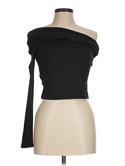 Pre-owned Shein Sleeveless Top Black One Shoulder Neckline Tops