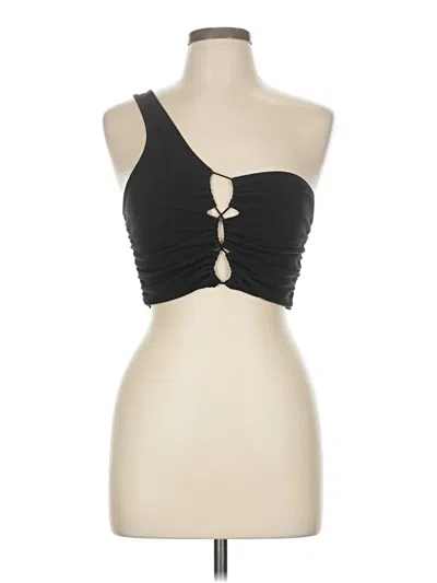 Pre-owned Shein Sleeveless Top Black Strapless Neckline Tops