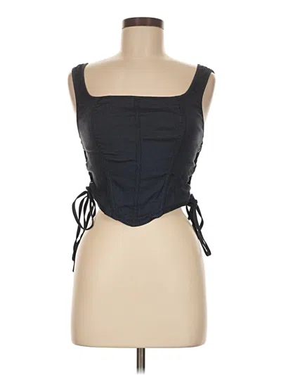 Pre-owned Shein Sleeveless Top Black Strapless Neckline Tops