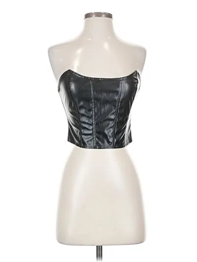 Pre-owned Shein Sleeveless Top Black Strapless Neckline Tops