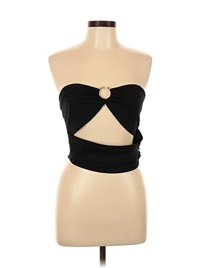 Pre-owned Shein Sleeveless Top Black Strapless Neckline Tops