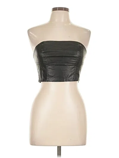 Pre-owned Shein Sleeveless Top Black Strapless Neckline Tops
