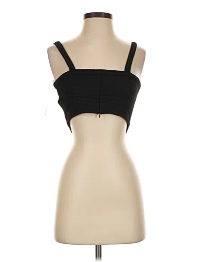 Shein Sleeveless Top Black Strapless Neckline Tops