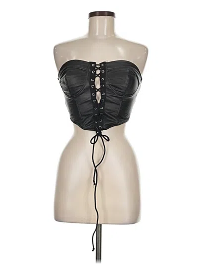 Pre-owned Shein Sleeveless Top Black Strapless Neckline Tops