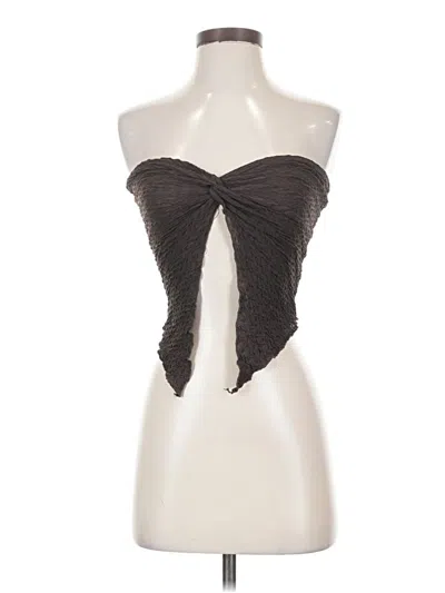 Pre-owned Shein Sleeveless Top Black Strapless Neckline Tops