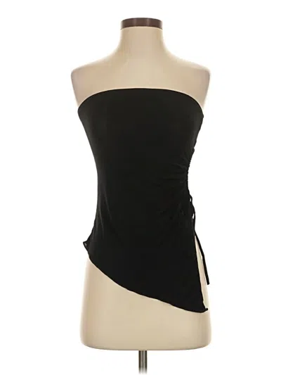 Pre-owned Shein Sleeveless Top Black Strapless Neckline Tops