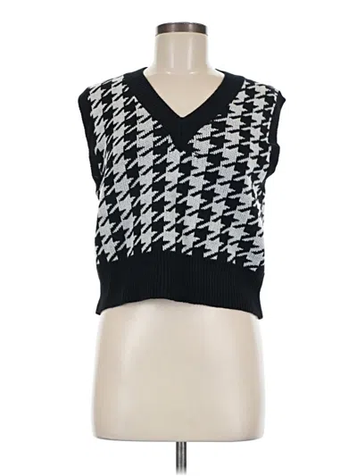 Pre-owned Shein Sleeveless Top Black V-neck Tops