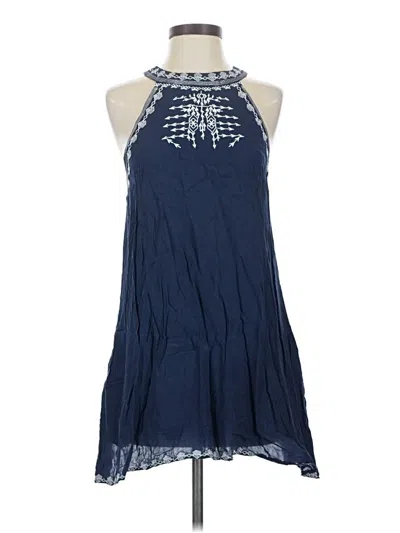 Pre-owned Shein Sleeveless Top Blue Halter Neckline Tops