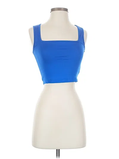 Pre-owned Shein Sleeveless Top Blue Halter Neckline Tops