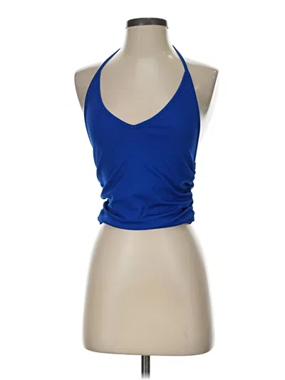 Pre-owned Shein Sleeveless Top Blue Halter Neckline Tops