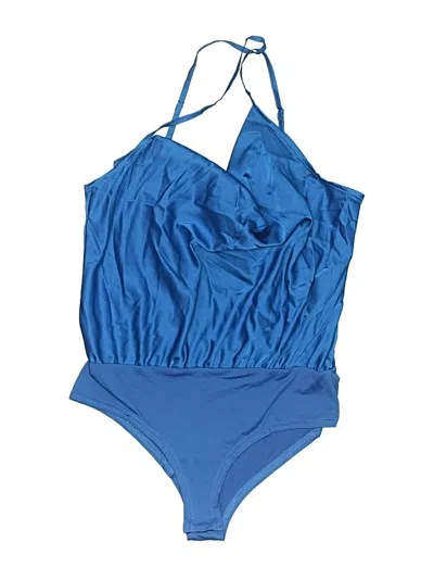 Pre-owned Shein Sleeveless Top Blue Halter Neckline Tops