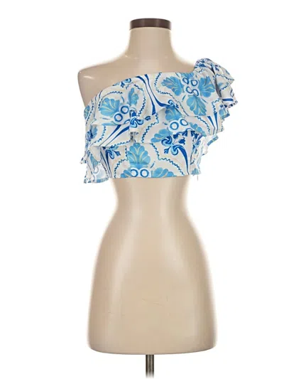 Pre-owned Shein Sleeveless Top Blue One Shoulder Neckline Tops