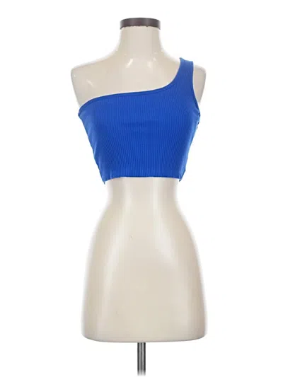 Pre-owned Shein Sleeveless Top Blue One Shoulder Neckline Tops
