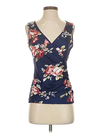 Pre-owned Shein Sleeveless Top Blue Plunge Neckline Tops