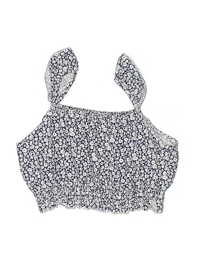 Pre-owned Shein Kids' Sleeveless Top Blue Strapless Neckline Tops