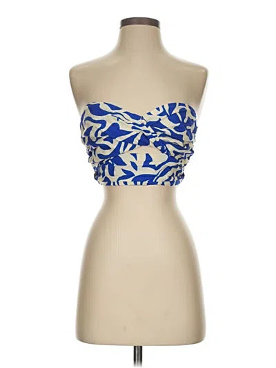 Pre-owned Shein Sleeveless Top Blue Strapless Neckline Tops