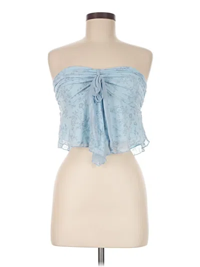 Pre-owned Shein Sleeveless Top Blue Strapless Neckline Tops