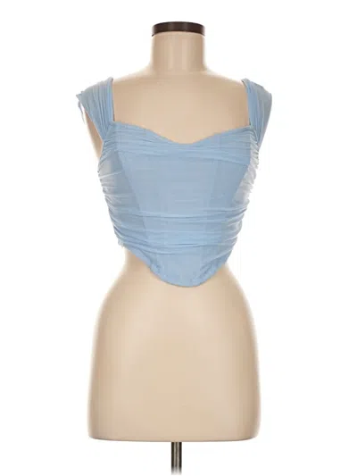 Shein Sleeveless Top Blue Sweetheart Neckline Tops
