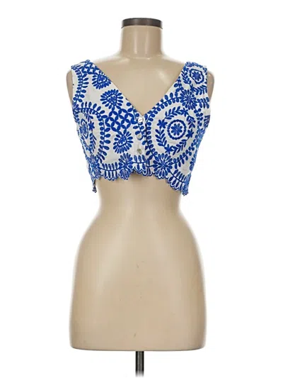Pre-owned Shein Sleeveless Top Blue Sweetheart Neckline Tops