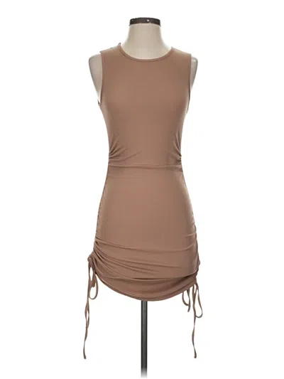 Pre-owned Shein Sleeveless Top Brown Cowl Neck Tops