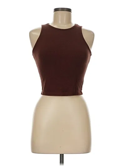 Pre-owned Shein Sleeveless Top Brown Halter Neckline Tops