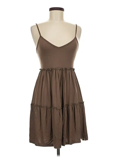 Pre-owned Shein Sleeveless Top Brown Halter Neckline Tops