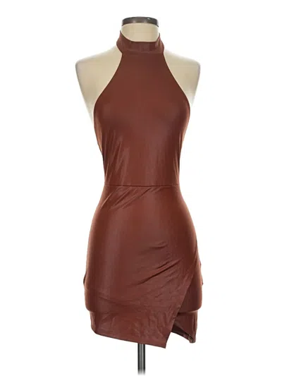 Pre-owned Shein Sleeveless Top Brown Halter Neckline Tops
