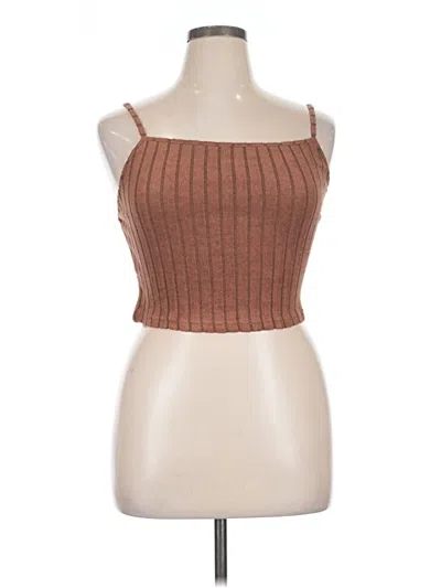 Pre-owned Shein Sleeveless Top Brown Strapless Neckline Tops
