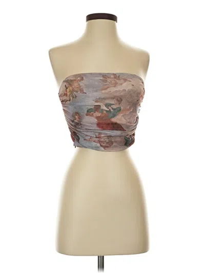 Pre-owned Shein Sleeveless Top Brown Strapless Neckline Tops