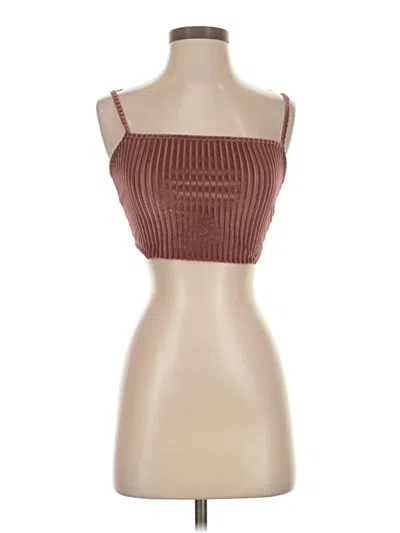 Pre-owned Shein Sleeveless Top Brown Strapless Neckline Tops