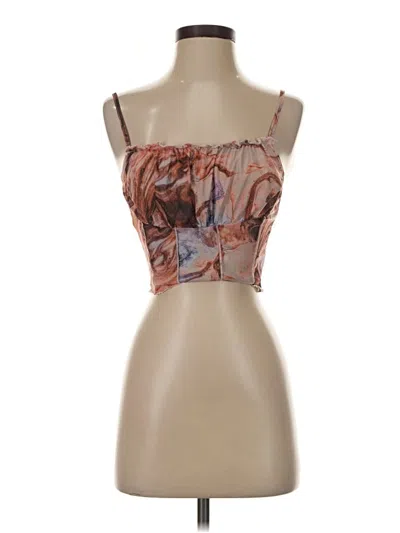Pre-owned Shein Sleeveless Top Brown Strapless Neckline Tops