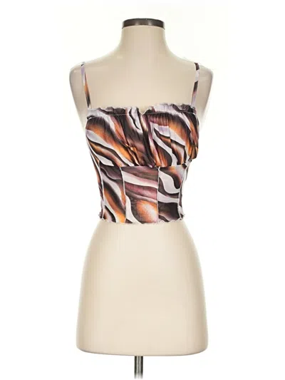 Pre-owned Shein Sleeveless Top Brown Strapless Neckline Tops