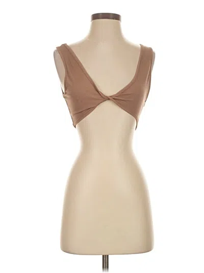 Pre-owned Shein Sleeveless Top Brown Sweetheart Neckline Tops