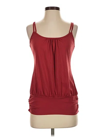 Pre-owned Shein Sleeveless Top Burgundy Scoop Neck Tops