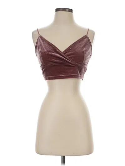 Pre-owned Shein Sleeveless Top Burgundy Strapless Neckline Tops