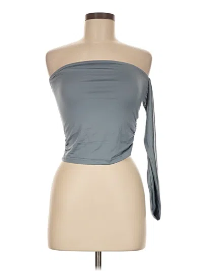Pre-owned Shein Sleeveless Top Gray One Shoulder Neckline Tops