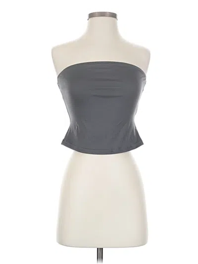 Pre-owned Shein Sleeveless Top Gray Strapless Neckline Tops